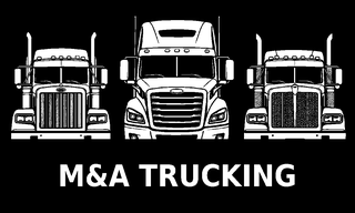 M&A Trucking three-truck logo